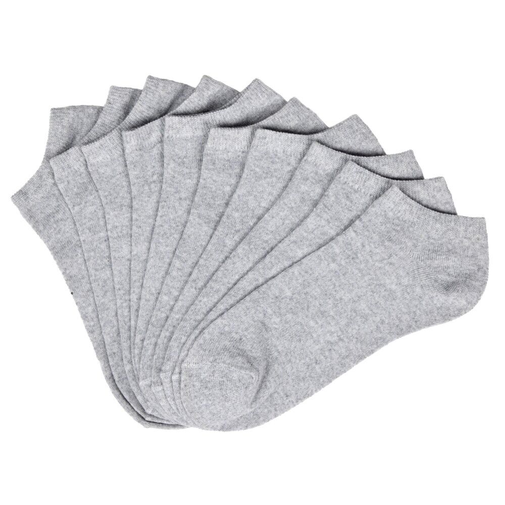 Lot de 5 paires de chaussettes basses polycoton uni 35/38 (3 moddèles)