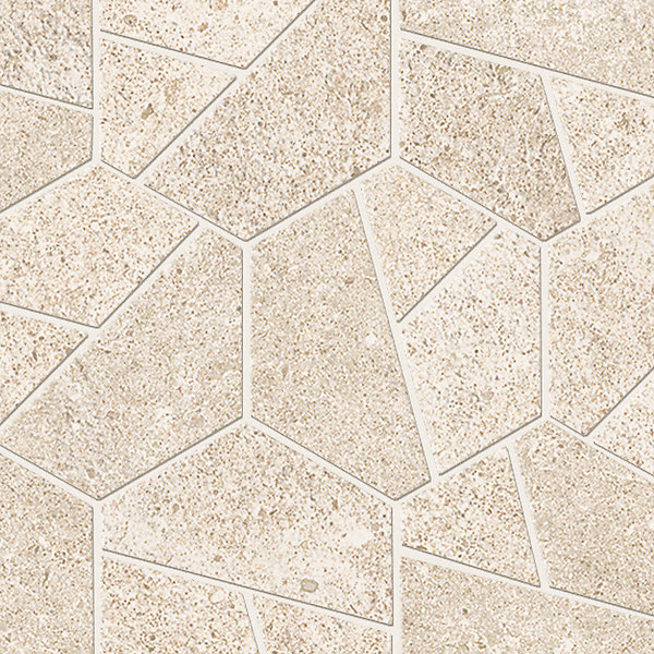 Mosaïque effet Pierre Calcaire Beige Ivoire Hexa 28,5x25x0,9 cm Mat Domella - Sol et mur intérieur (vendu par carton de 0,428 m²)