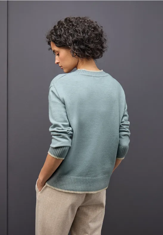 Pullover mit Kontrastdetails