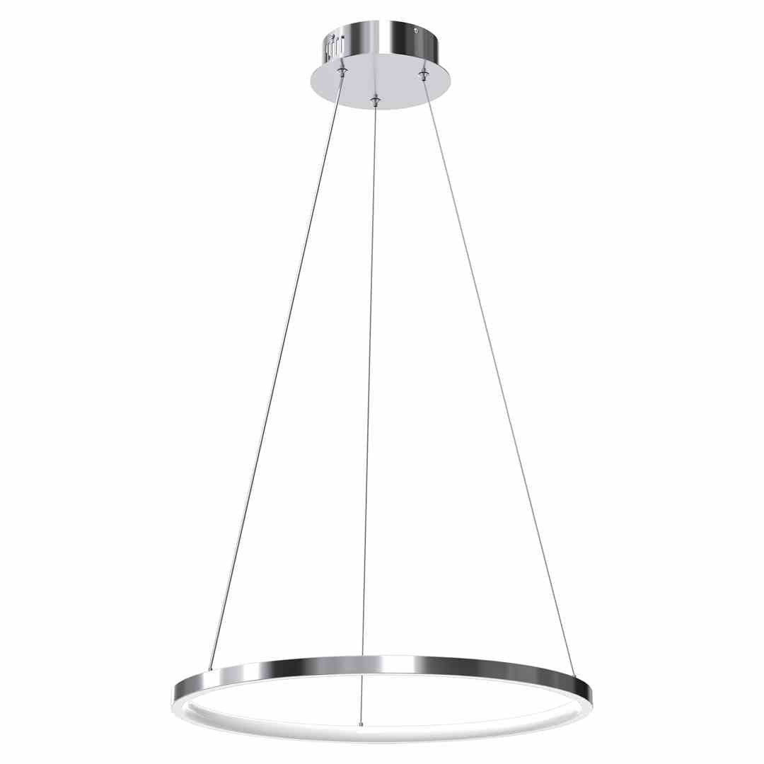 Lampa wisząca ROTONDA chromowana-biała LED 1x27W 4000K 1350lm Milagro