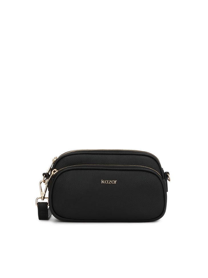 Crossbody handbag in black color