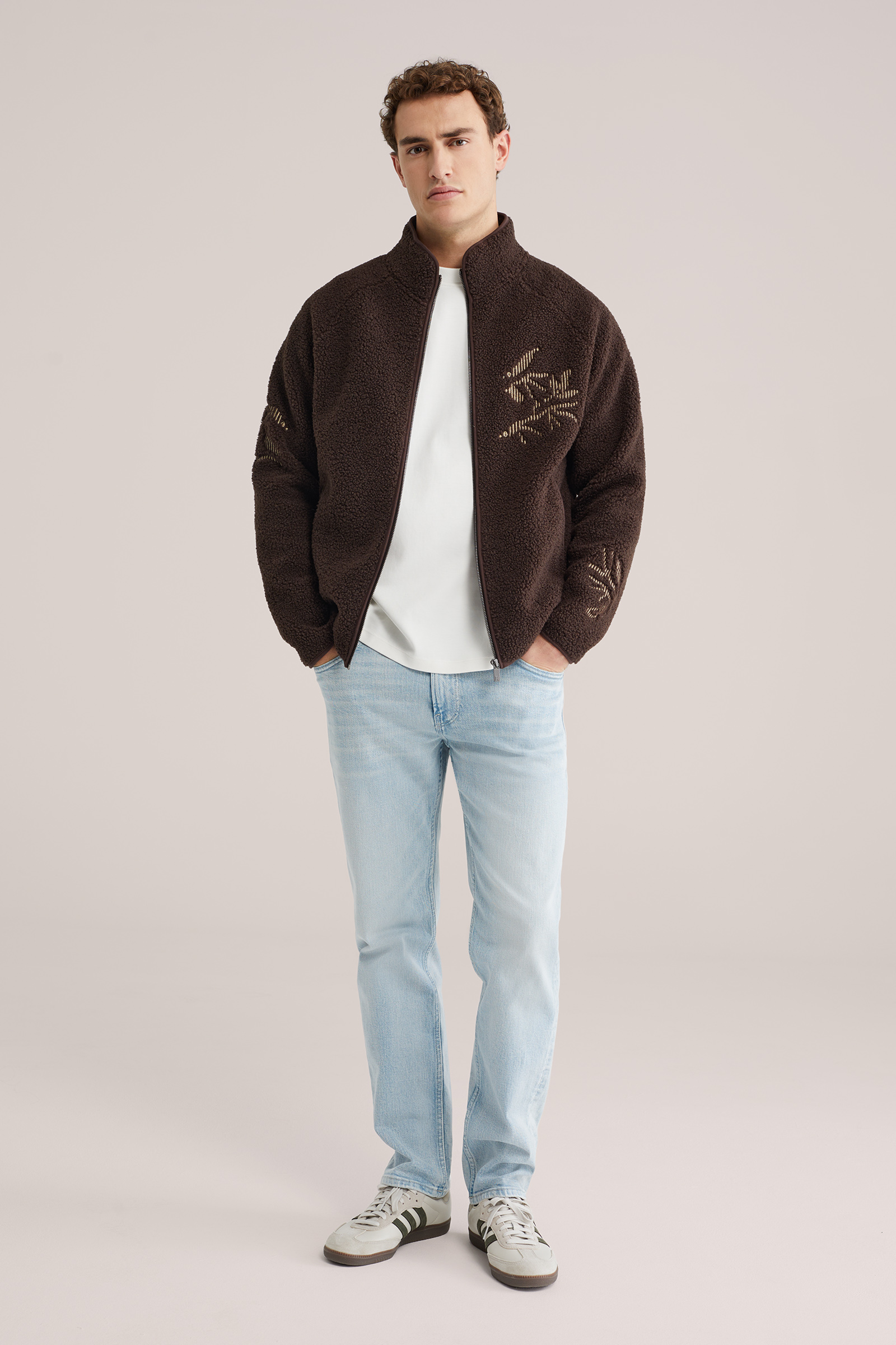 Heren slim fit jeans met medium stretch