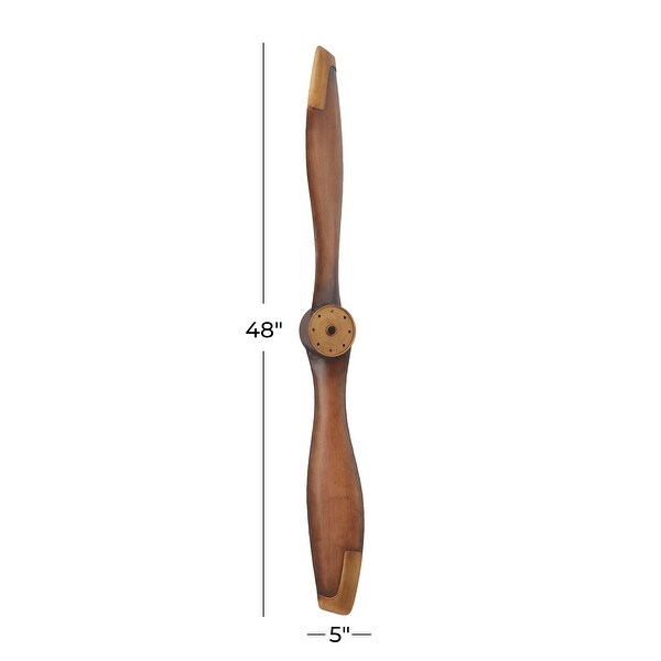 Brown Metal Industrial Propeller Wall Decor