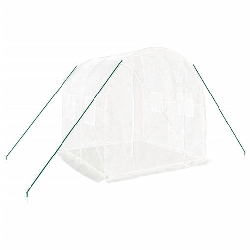NNEVL Greenhouse with Steel Frame White 4 m&sup2; 2x2x2 m