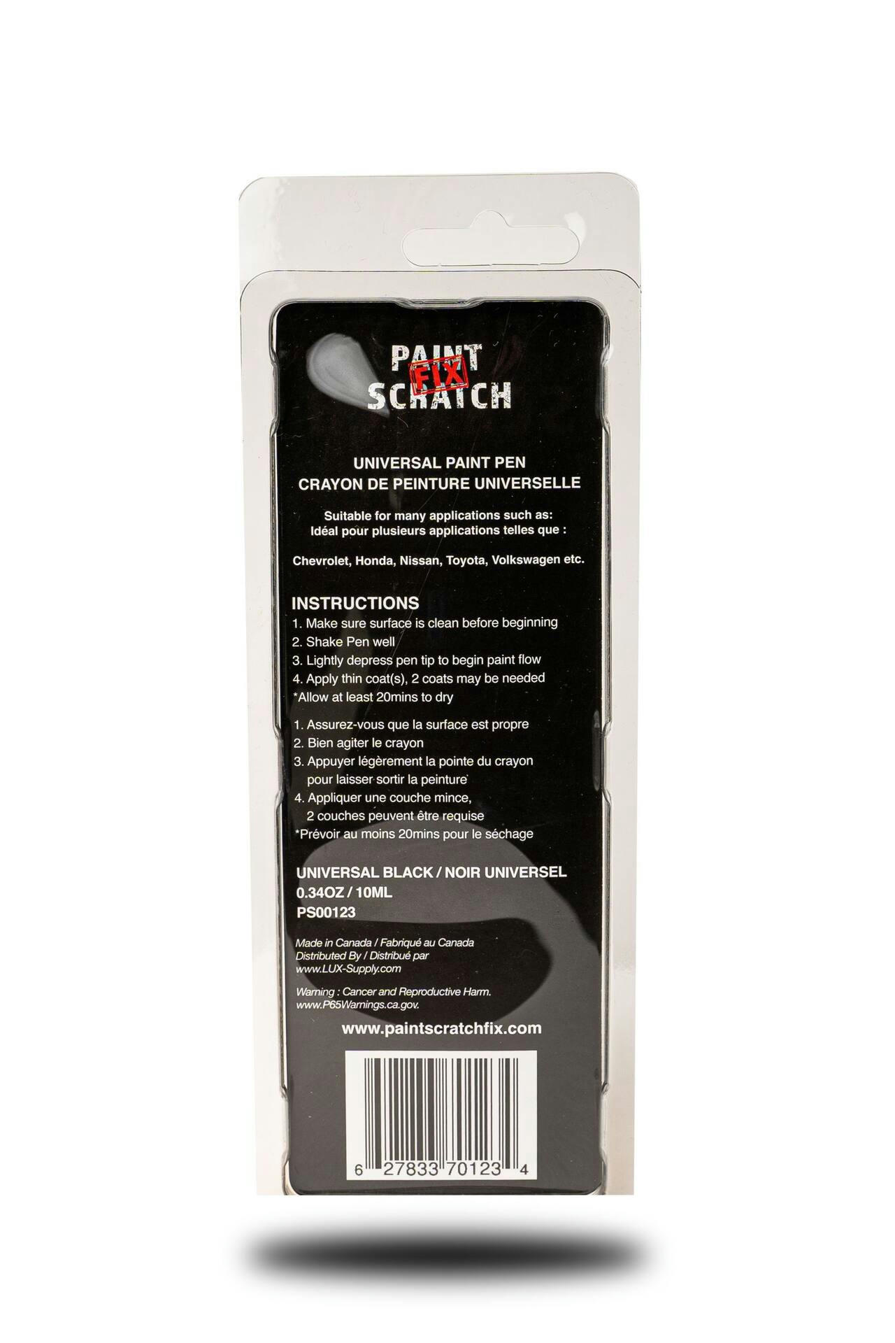 Paint Scratch Fix Automotive Touch Up Paint Pen, Black/Solid