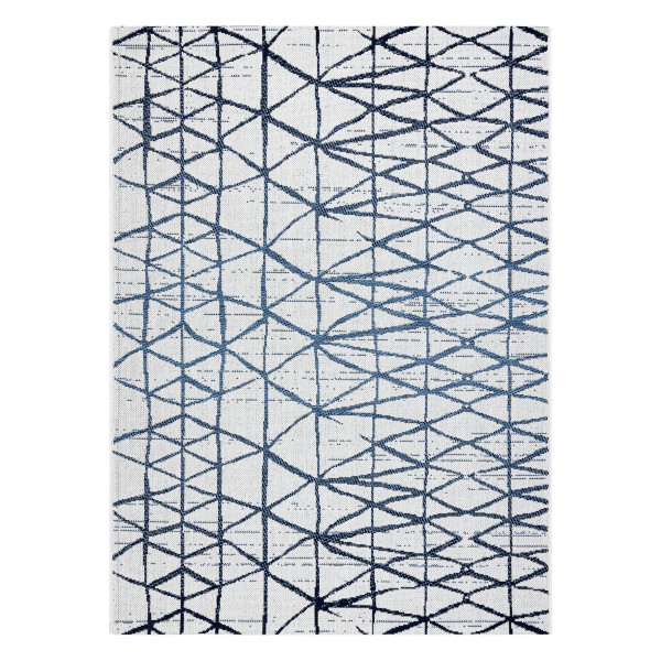 Dywan Sznurkowy SIZAL COLOR 47278306 Linie, trójkąty beż / 60x110 cm