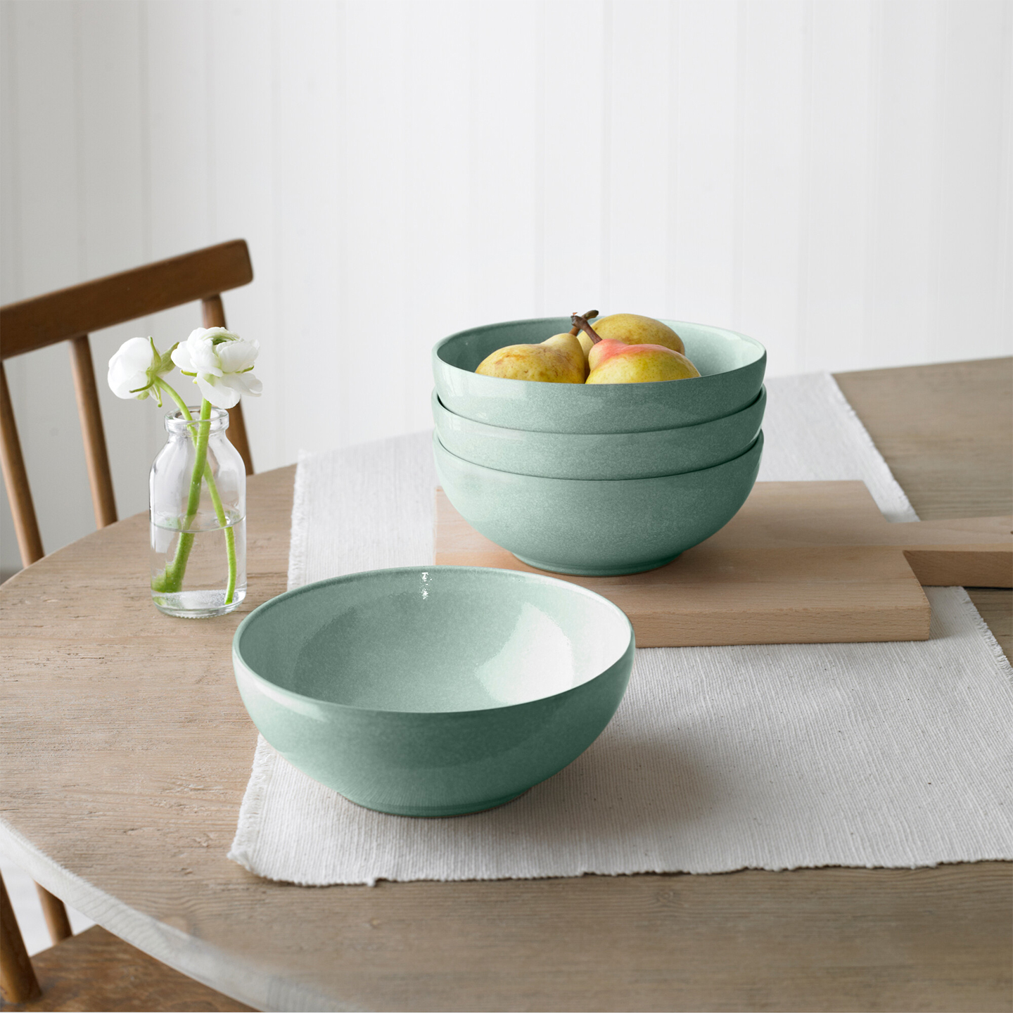 Elements Jade Light Green Coupe Cereal Bowls - Set Of 4