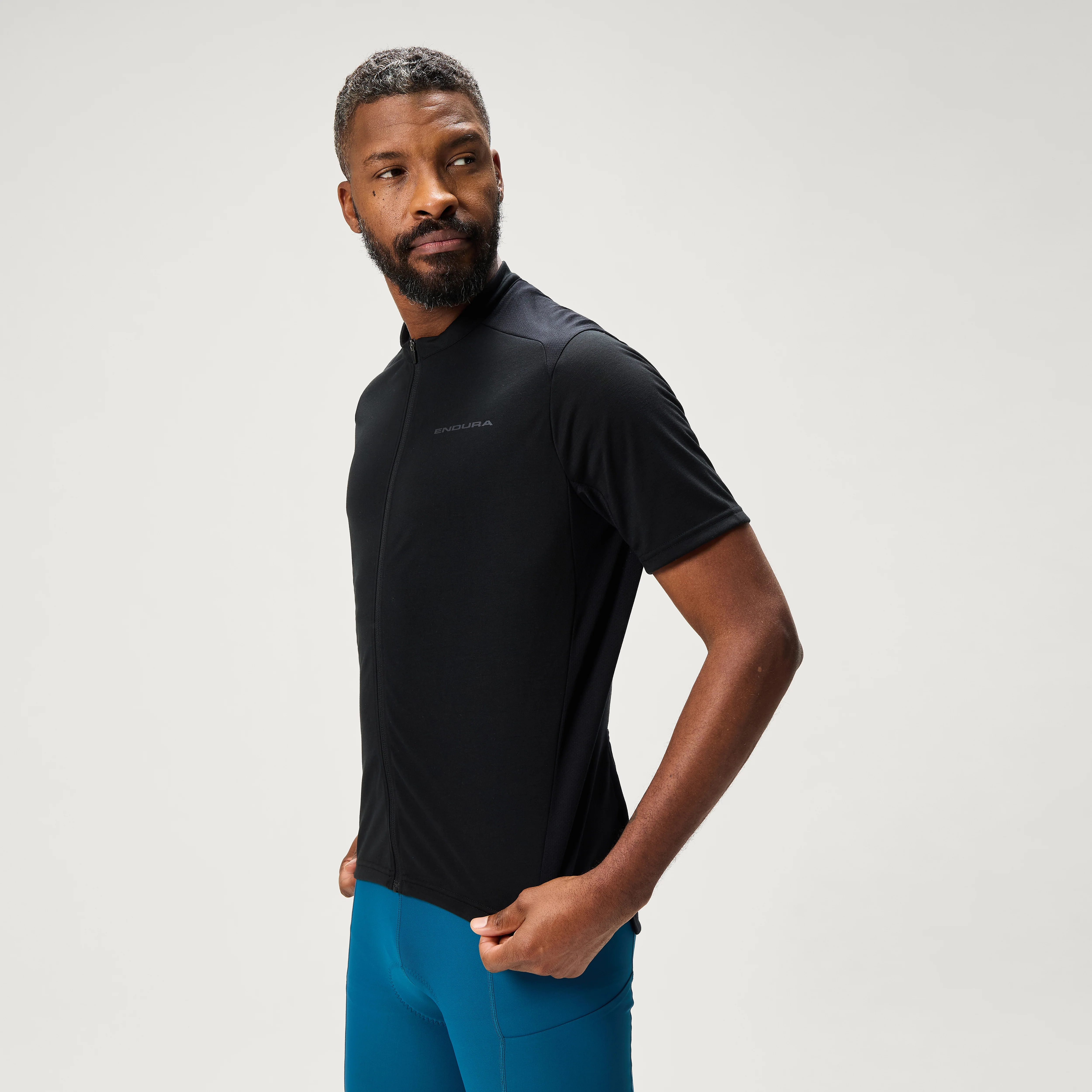 Men's Loop S/S Zipped Jersey - Black