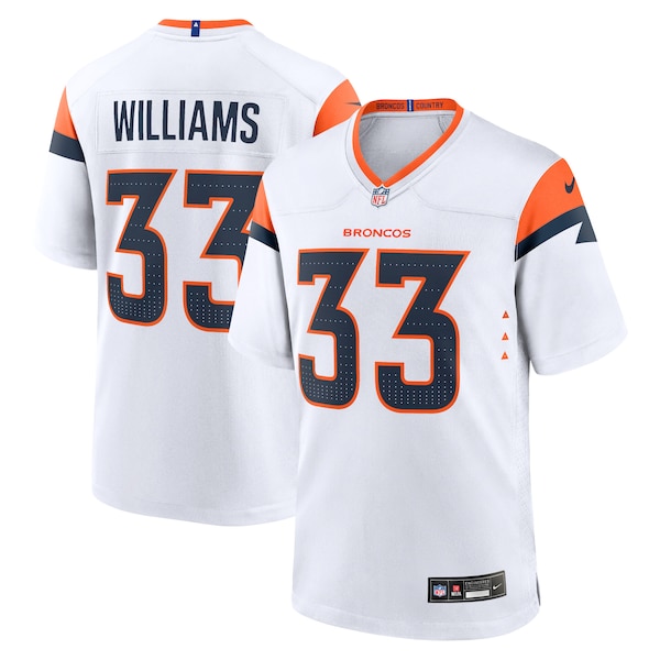 Javonte Williams Denver Broncos Nike Game Jersey - White
