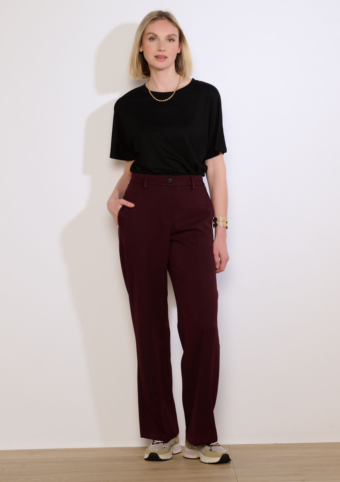 Rechte tailleurbroek