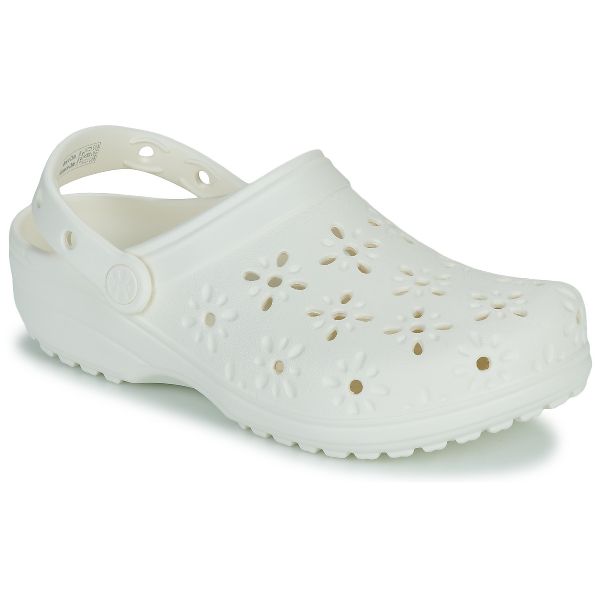 Crocs - Classic Floral Cut Out Clog - White
