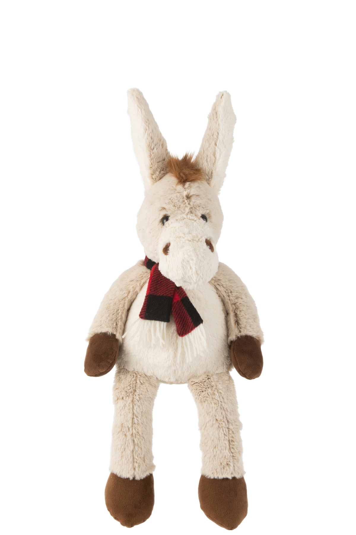 J-Line knuffel Ezel   Sjaal - polyester - beige/bruin - medium
