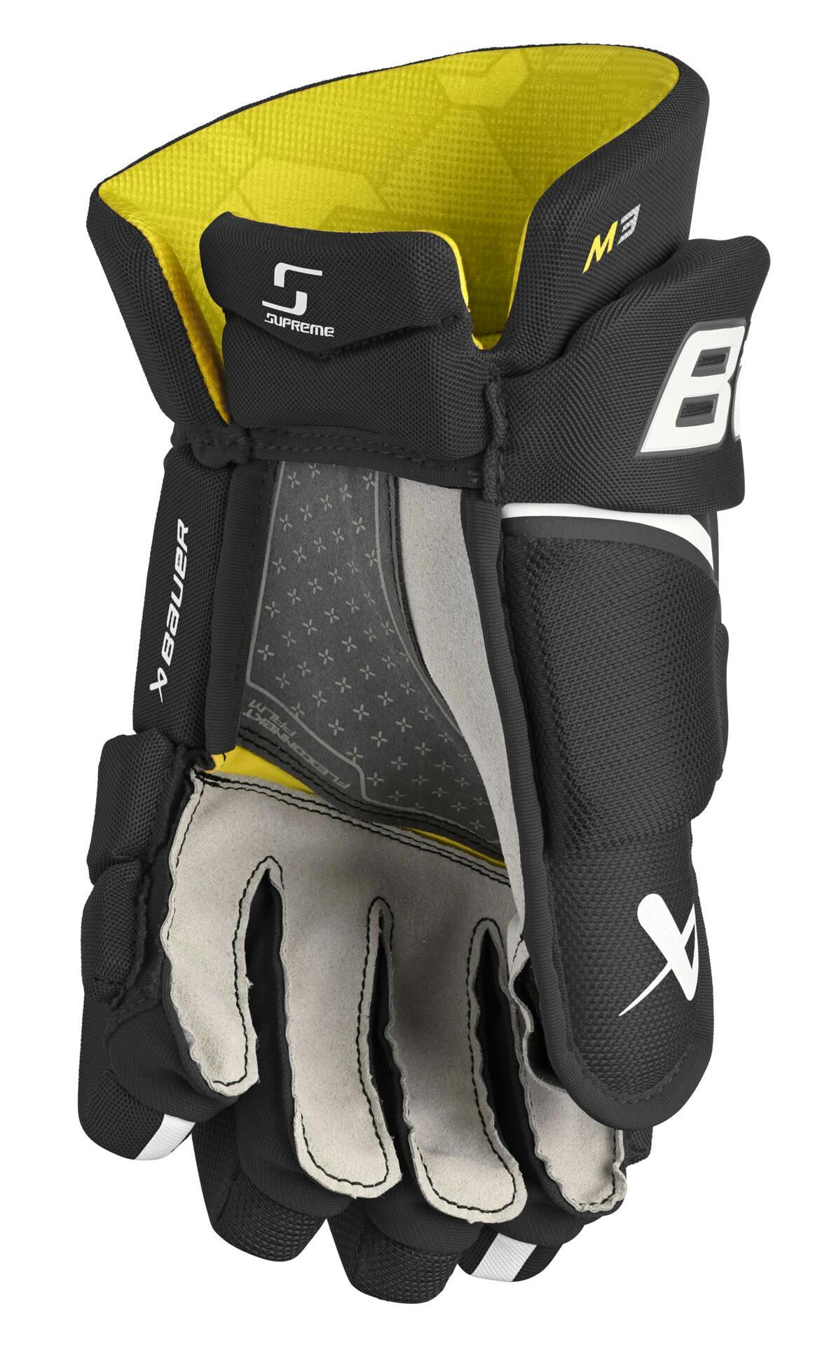 Bauer Supreme M3 Hockey Gloves, Intermediate, Black/White, Assorted Sizes