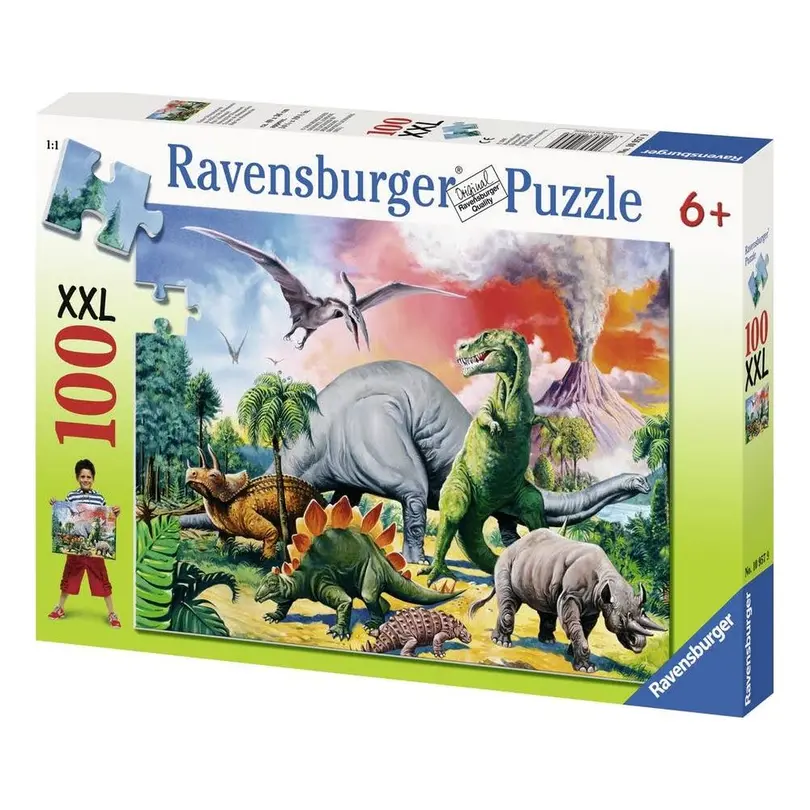 Puzzle 100-teilig Unter Dinosauriern