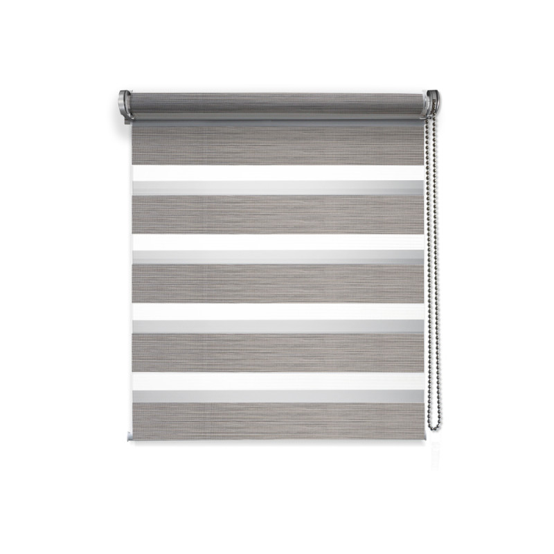 Store enrouleur jour/nuit Chic gris 80 x 250 cm MADECO