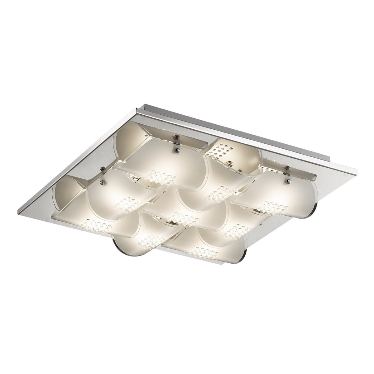 Plafonchromowany biały kwadratowy 41cm DAZE 9xG9x10W IP20 Italux