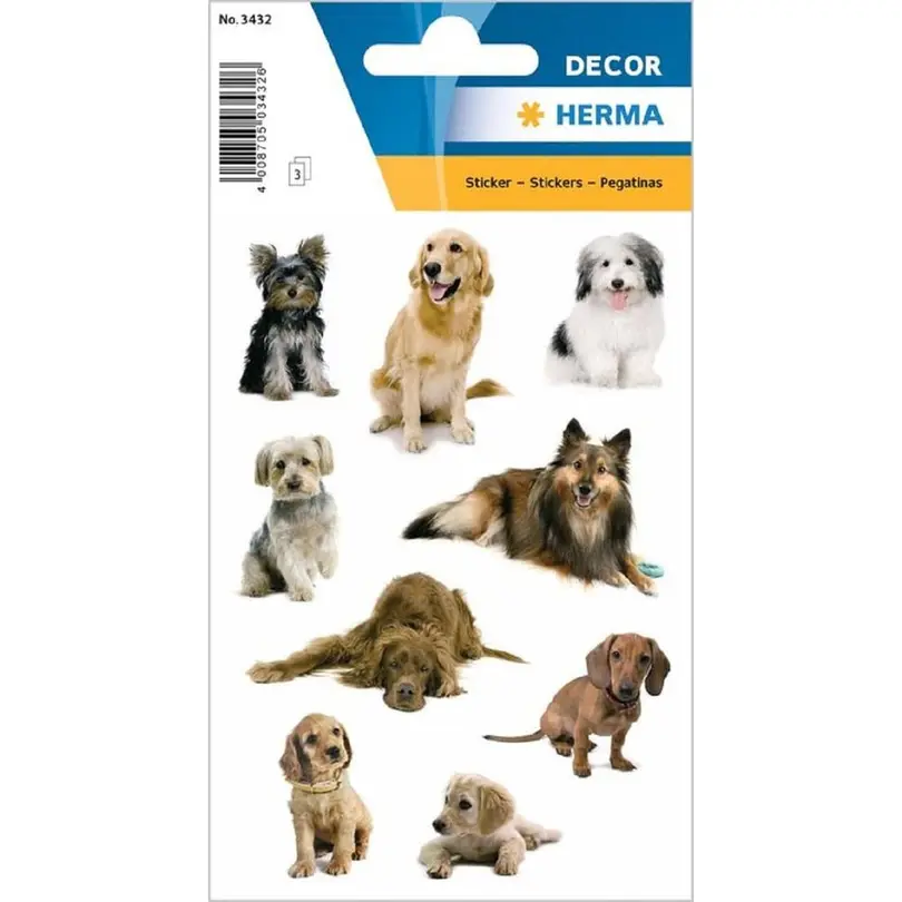 Sticker 3er-Set Hundefotos