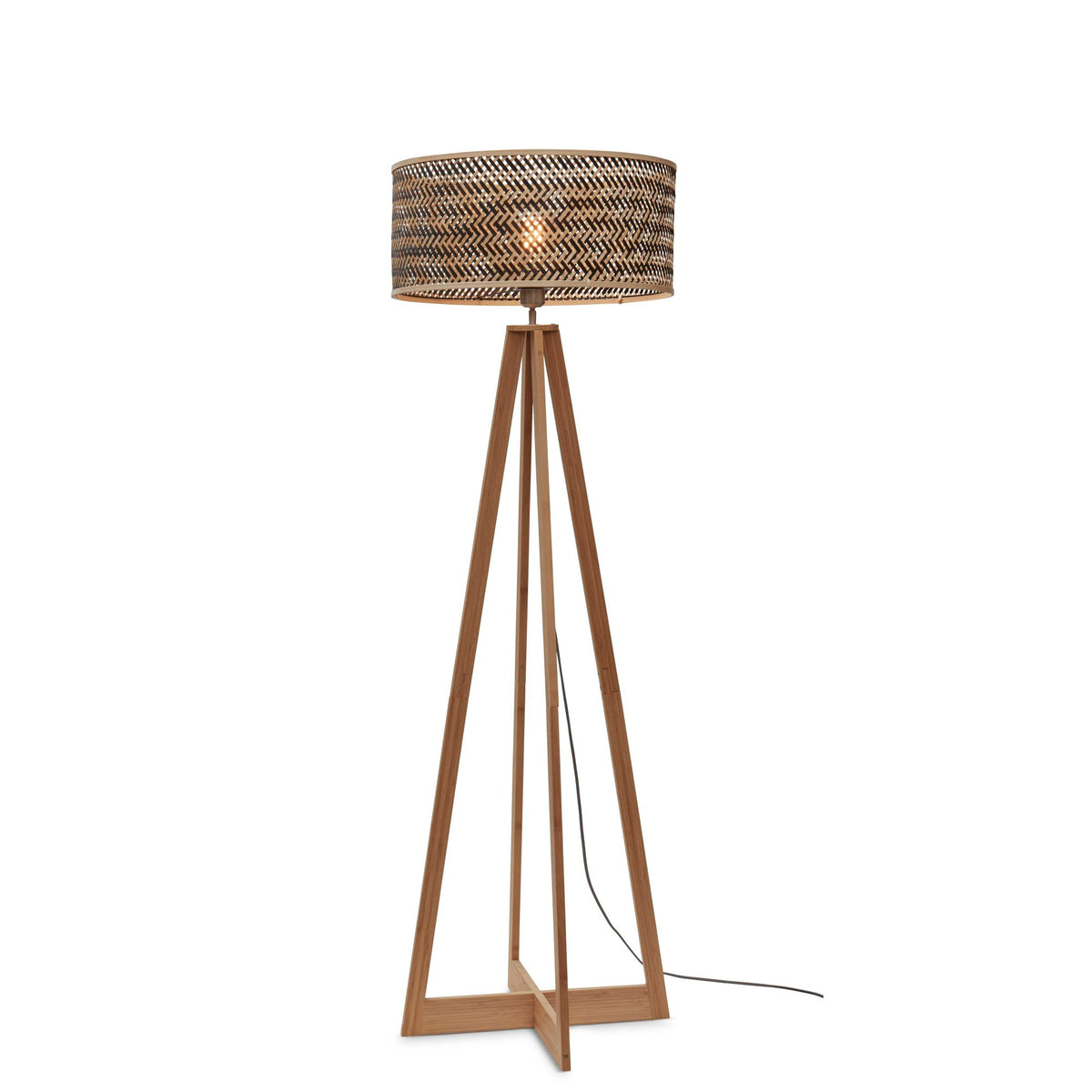 GOOD&MOJO vloerlamp Java - bruin - Ø50cm