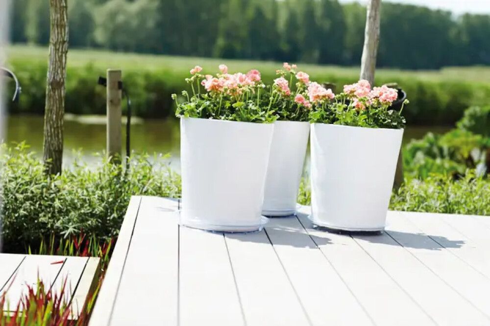 BLOMSTERSKÅL ELHO UNI-SOUCER ROUND 14CM TRANSPARENT