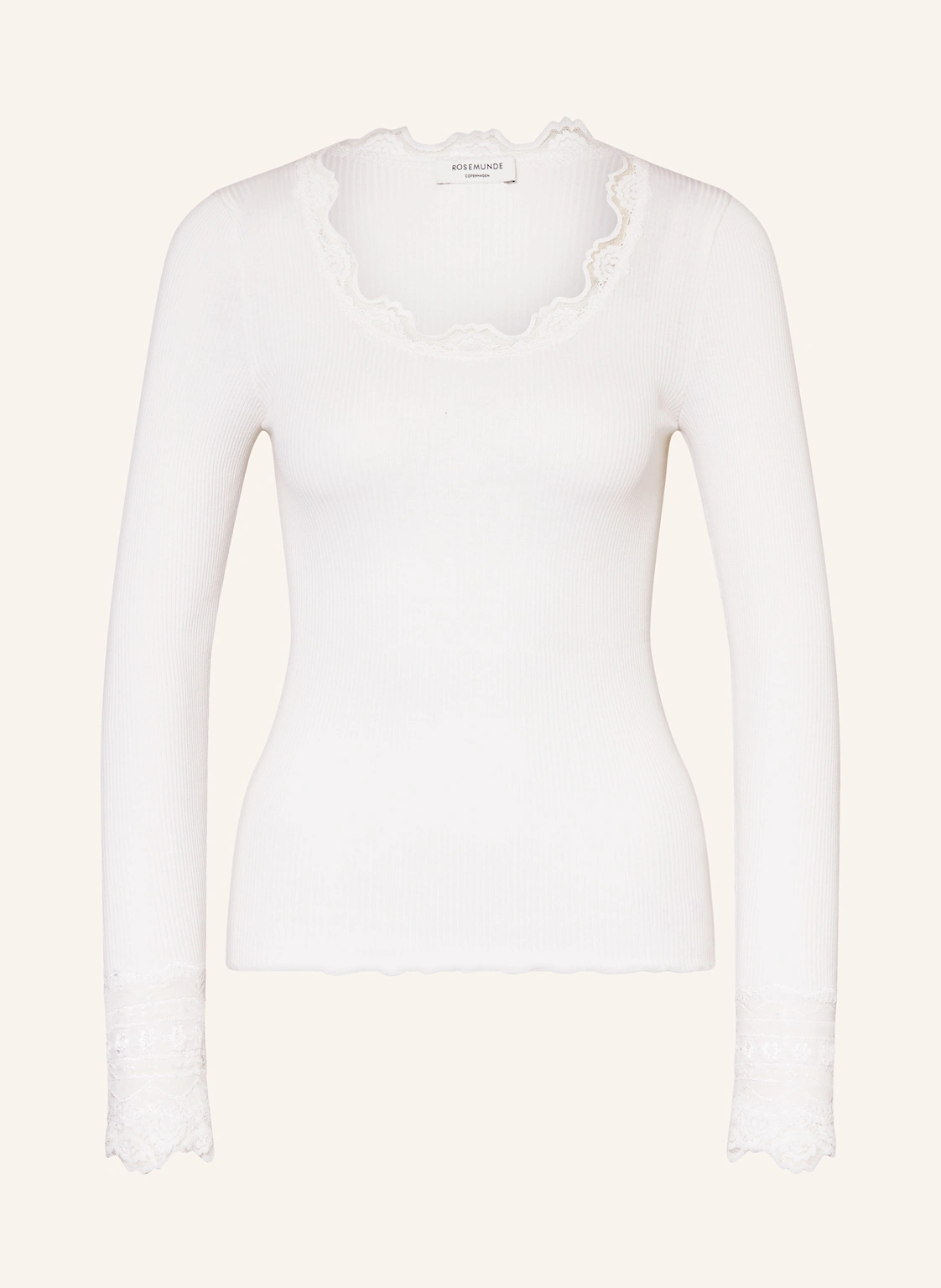 rosemunde Longsleeve BENITA aus Seide mit Spitze