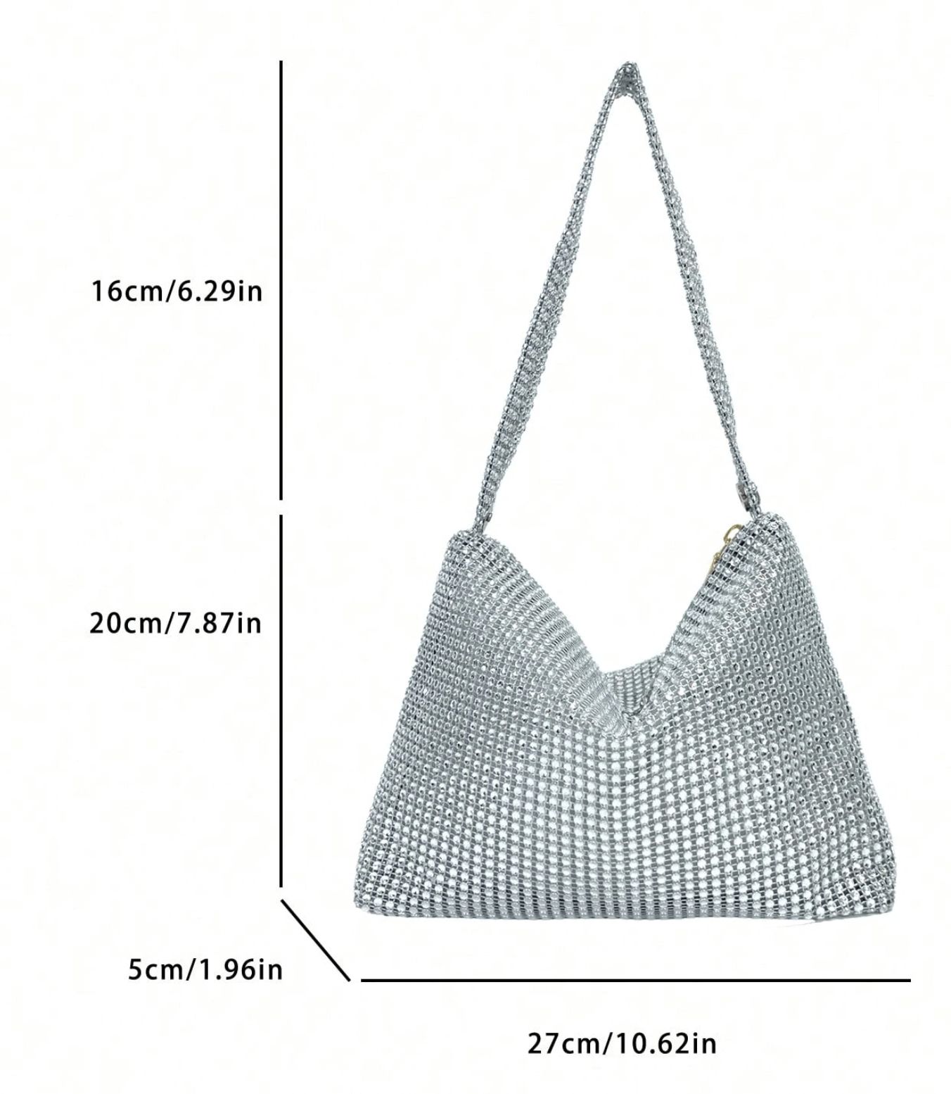 AJVANI Shoulder Handheld Clutch Diamante Prom Party Bag