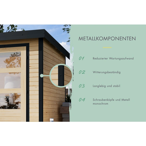 Gartenhaus »Haby«, BxHxT: 267 x 219 x 266 cm (Außenmaße inkl. Dachüberstand)