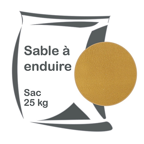 Lot de 4 sacs de sable à enduire jaune 0/2 25KG