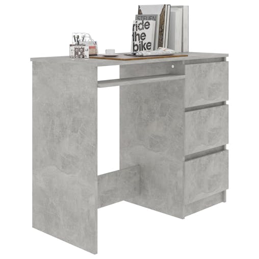 NNEVL Desk Concrete Grey 90x45x76 cm Chipboard