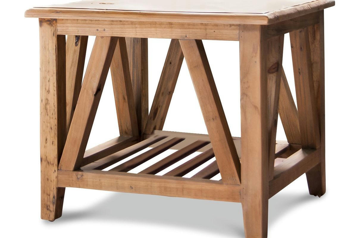 CADYNAM - Table basse carrée en bois marron
