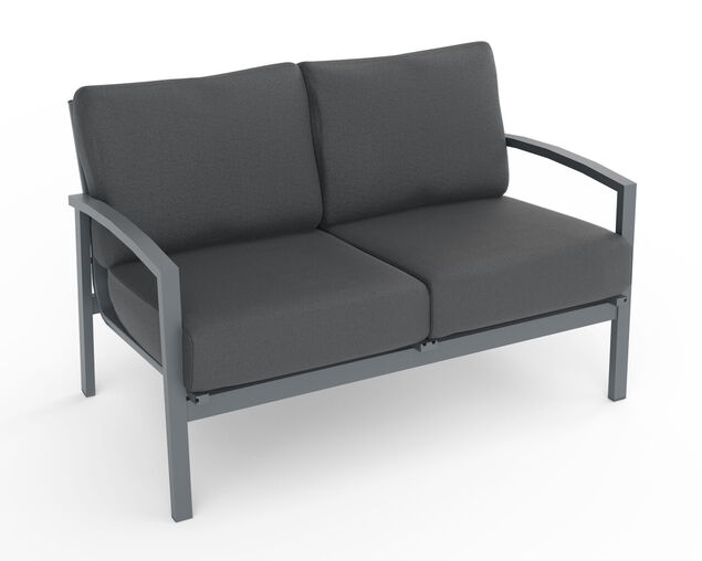 Jette 7 Seater Low Dining Bundle - Gunmetal Grey