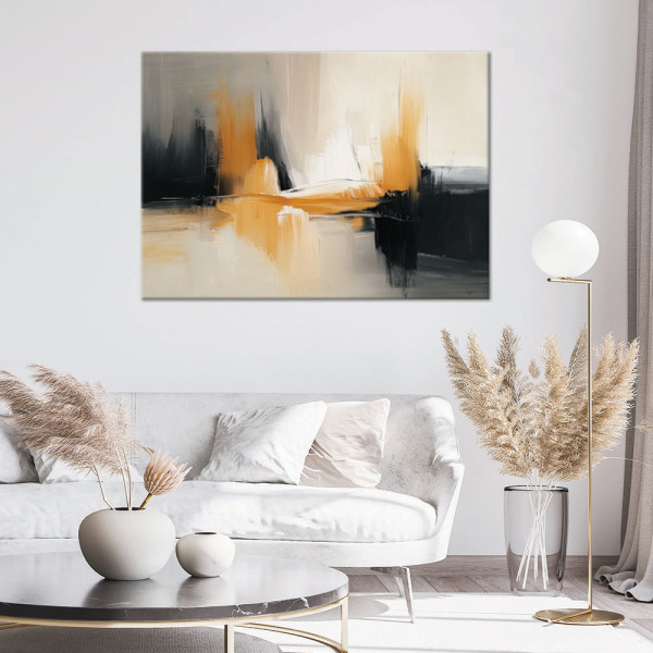 Feeby Obraz na płótnie, Abstrakcja Czarno Zlota Glamour 60x40