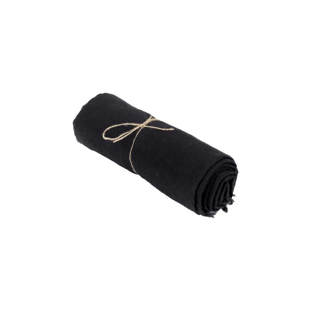 LINEN - Nappe en lin noir 150x200