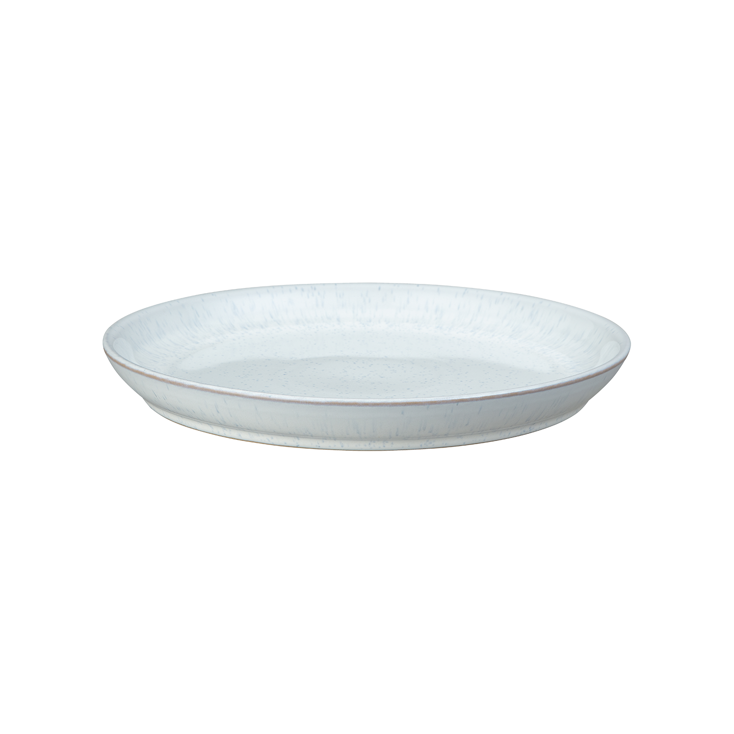 White Speckle Coupe Dinner Plate