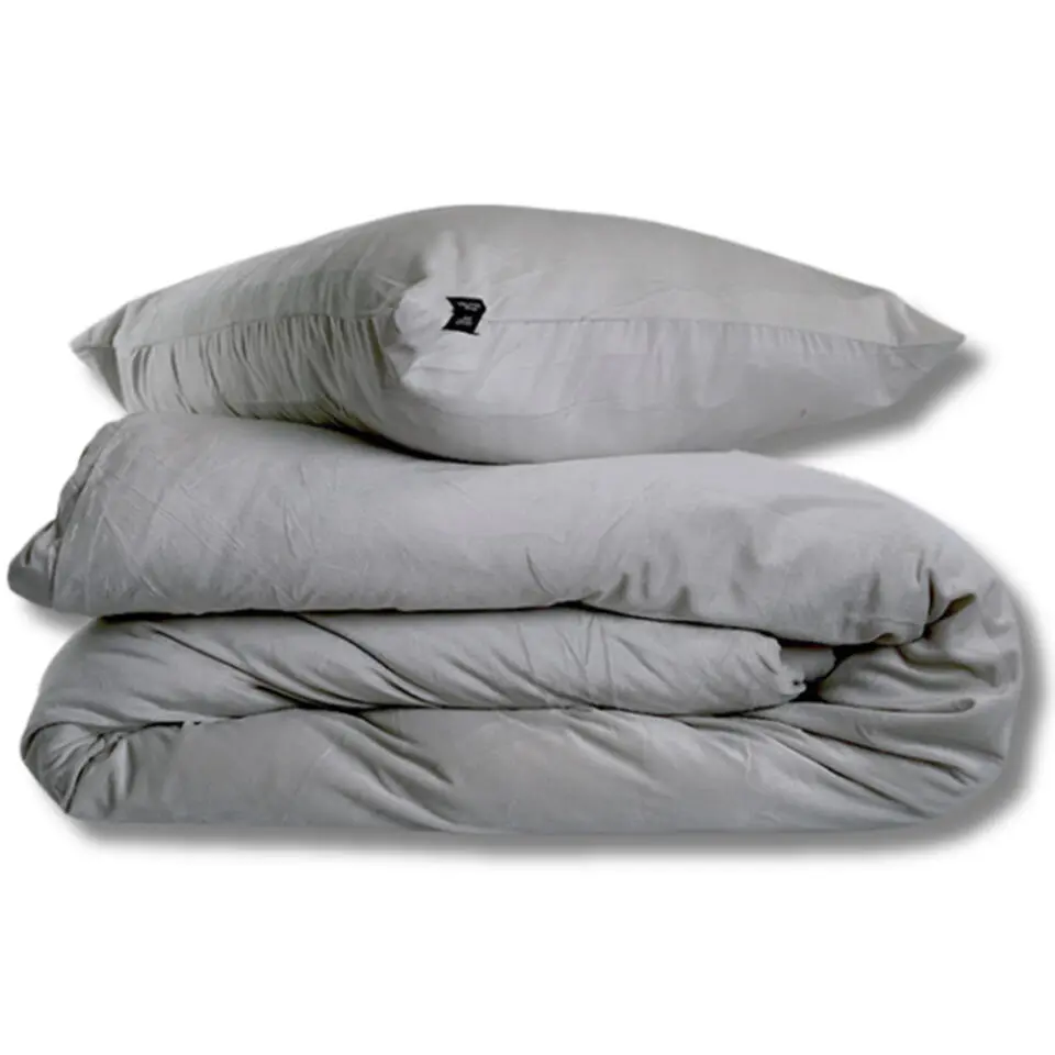 Zavelo Dekbedovertrek Velvet Comfort Zilver-Lits-jumeaux (240 x 200/220 cm)
