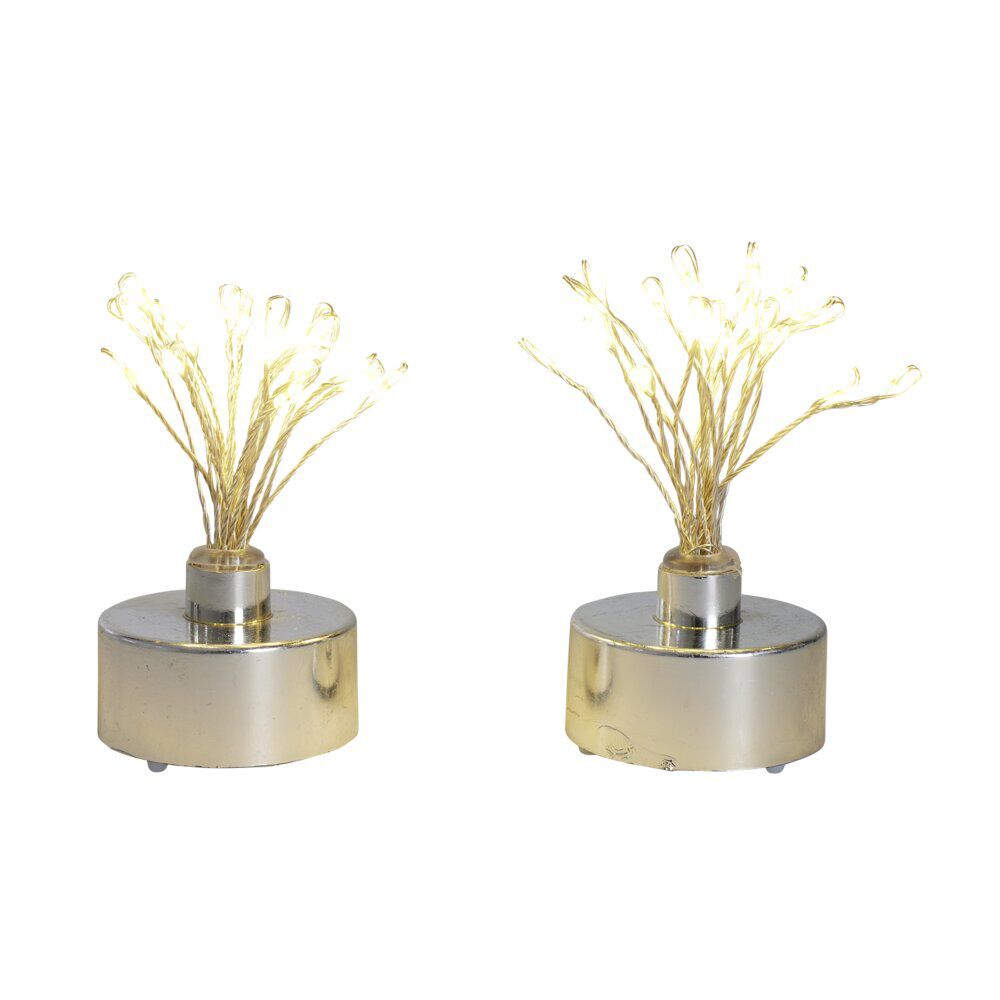 Décoration lumineuse x2 effet bouquet 20LED blanc chaud