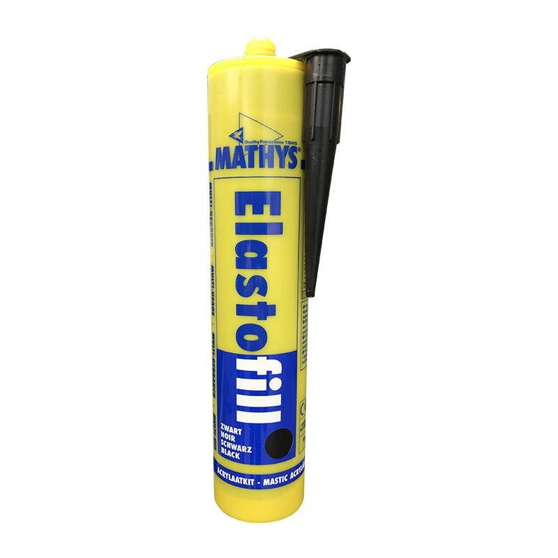 Mastic Elastofill acrylique et recouvrable noir 0,31 L
