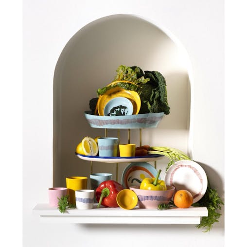 Ottolenghi Feast White With Blue Stripes Bowls 16cm | Set of 4