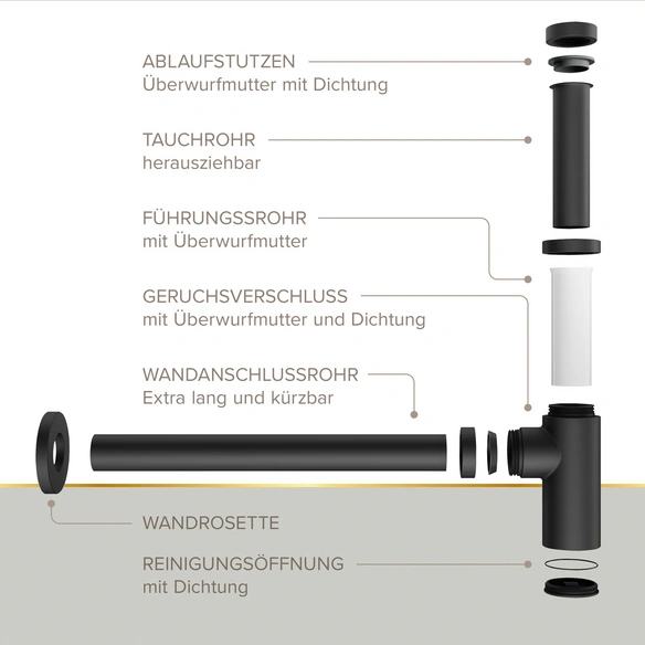 Flaschensiphon »JURI«, Ø: 32 mm, 1 1/4
