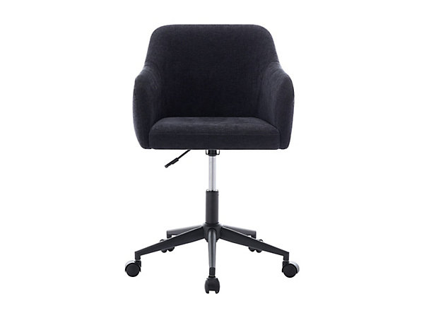 Chaise de bureau - Tissu texturé - Noir - Hauteur réglable - MATOMI