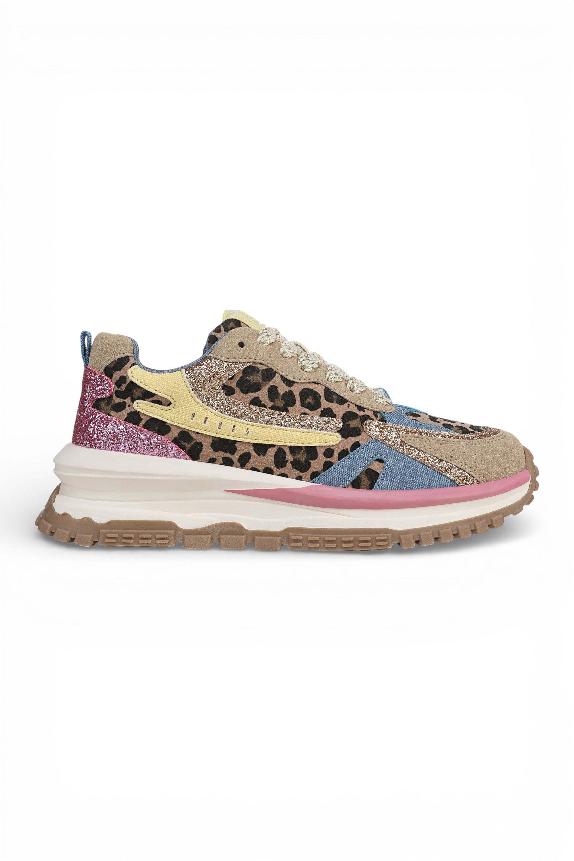 Infinity Leather Colorful Retro Sneaker Trainer Shoes - Blowfish Leo
