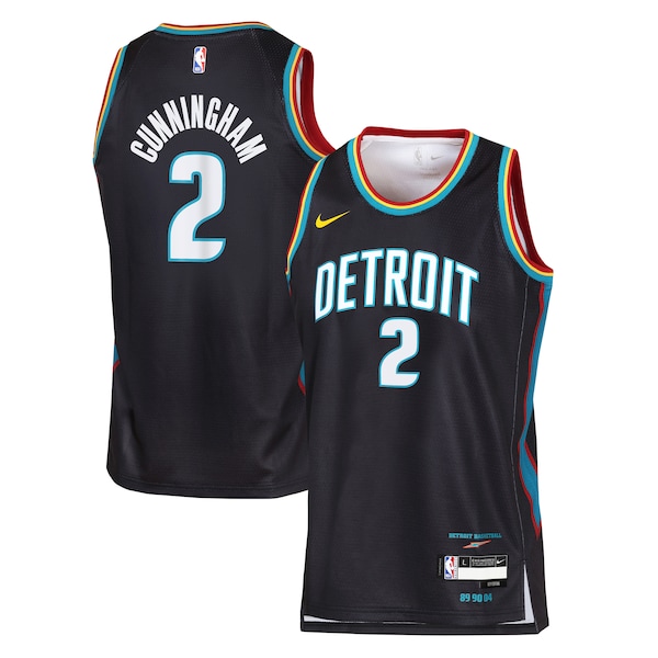 Cade Cunningham Detroit Pistons Nike Youth 2025/26 City Edition Swingman Jersey - Black