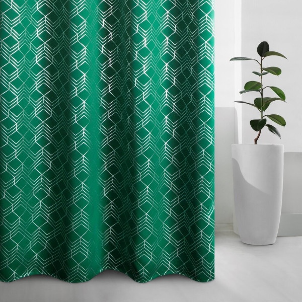 Zasłona POLI 140x250 cm zielona geometryczny