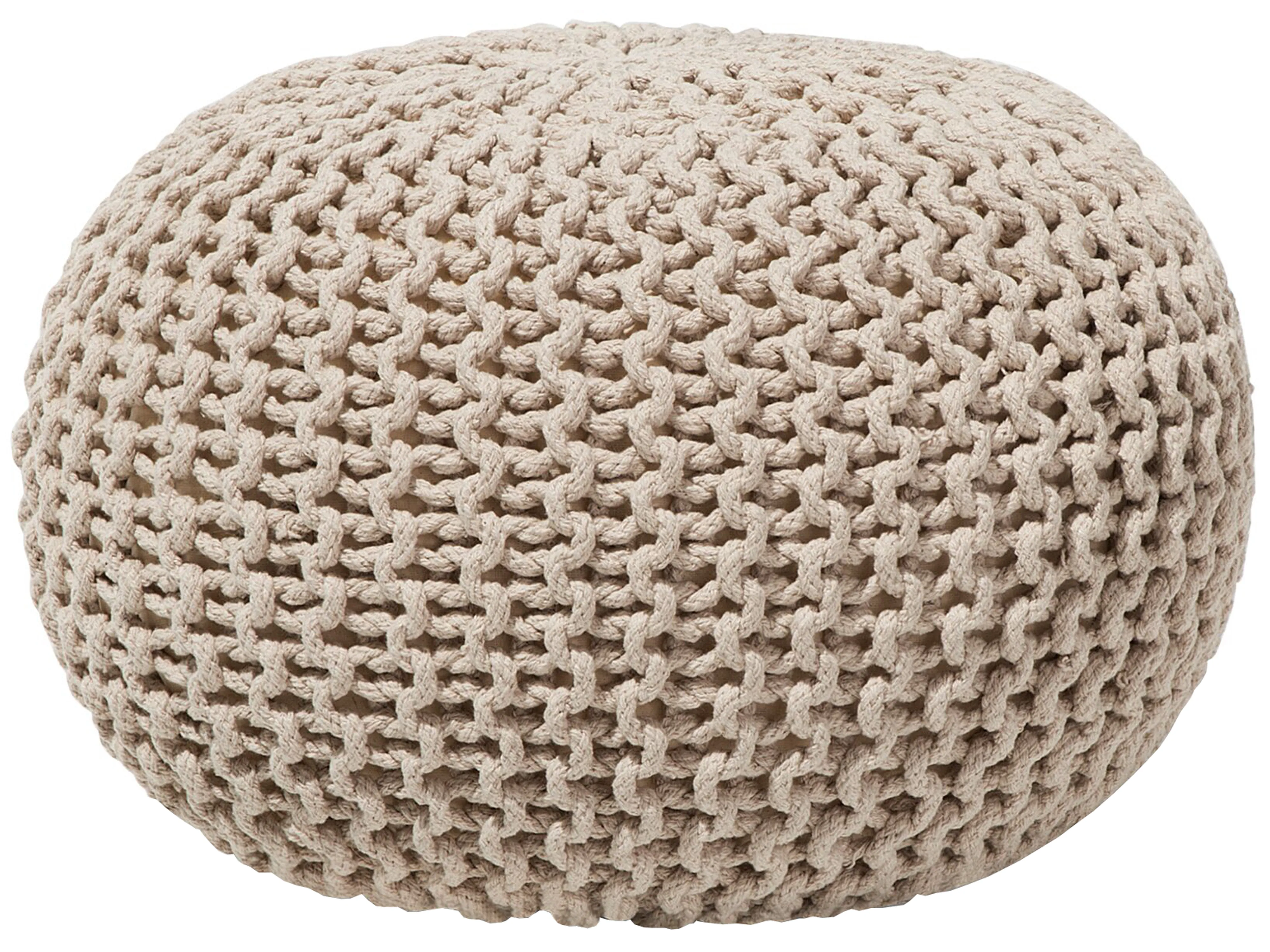 Pouffe CONRAD Cotton Light Beige
