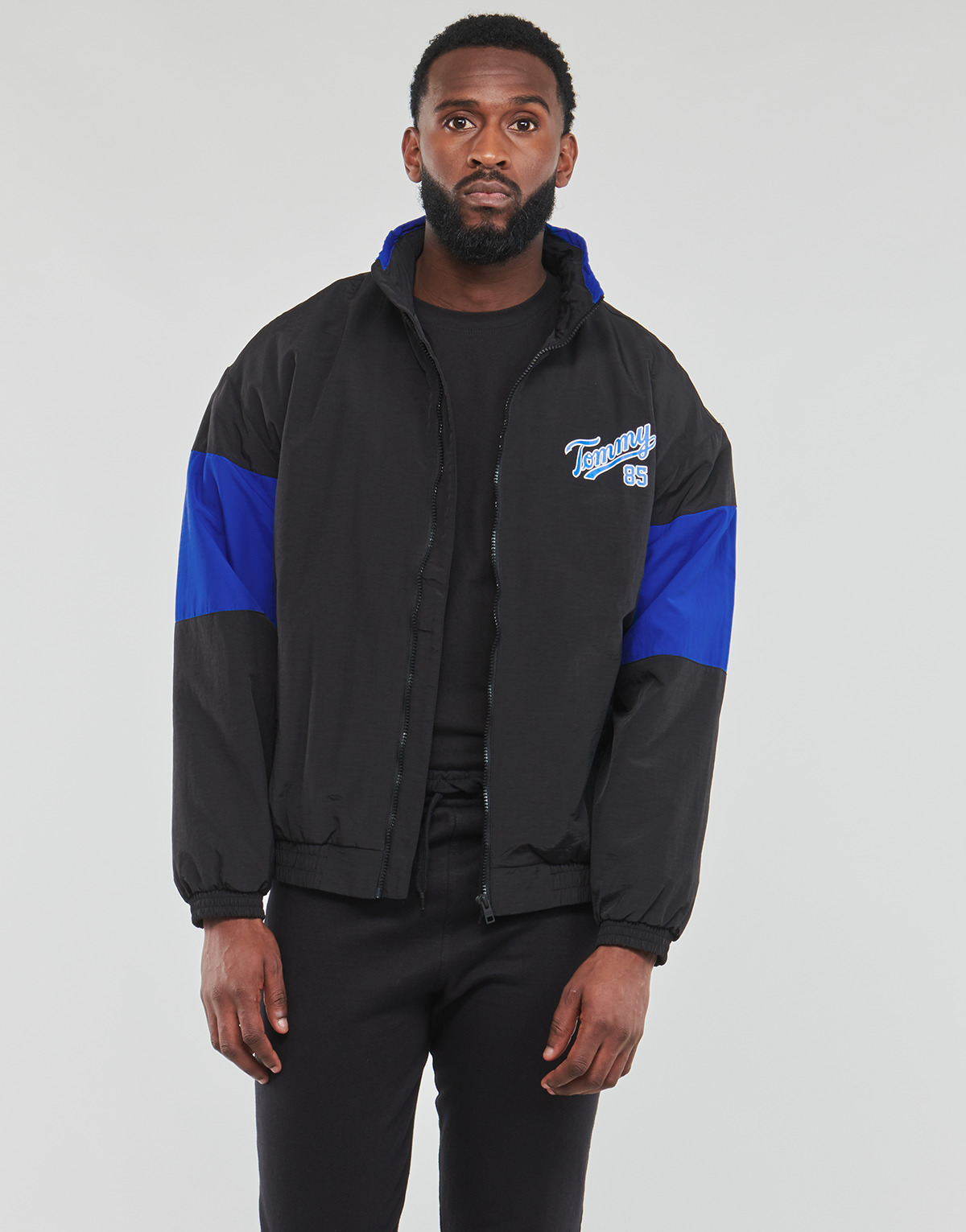 Tommy Jeans - TJM FLEECE LINED TRACK JACKET - Black / Blue