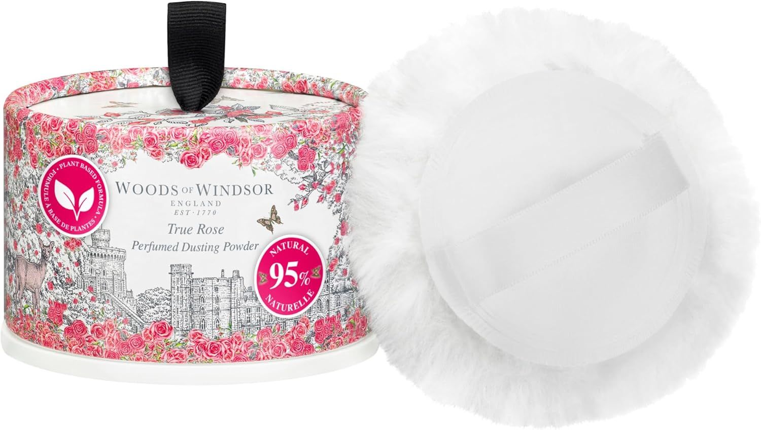 Woods of Windsor True Rose Dusting Powder With Puff 100g