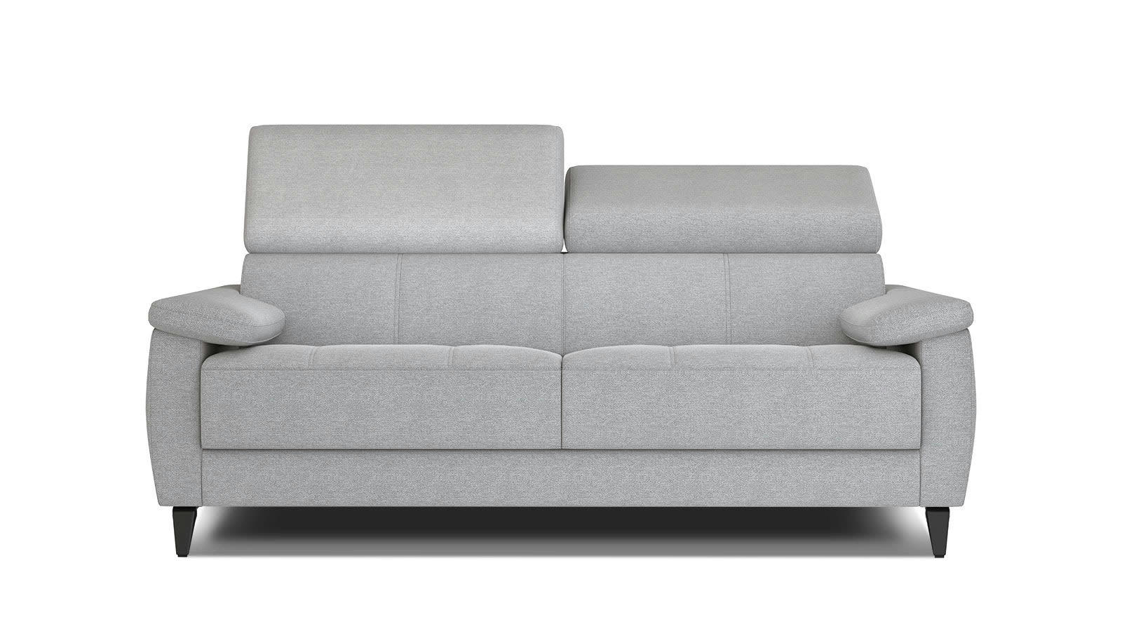 TAUNUS - Canapé droit 3 places XXL tissu beige foncé