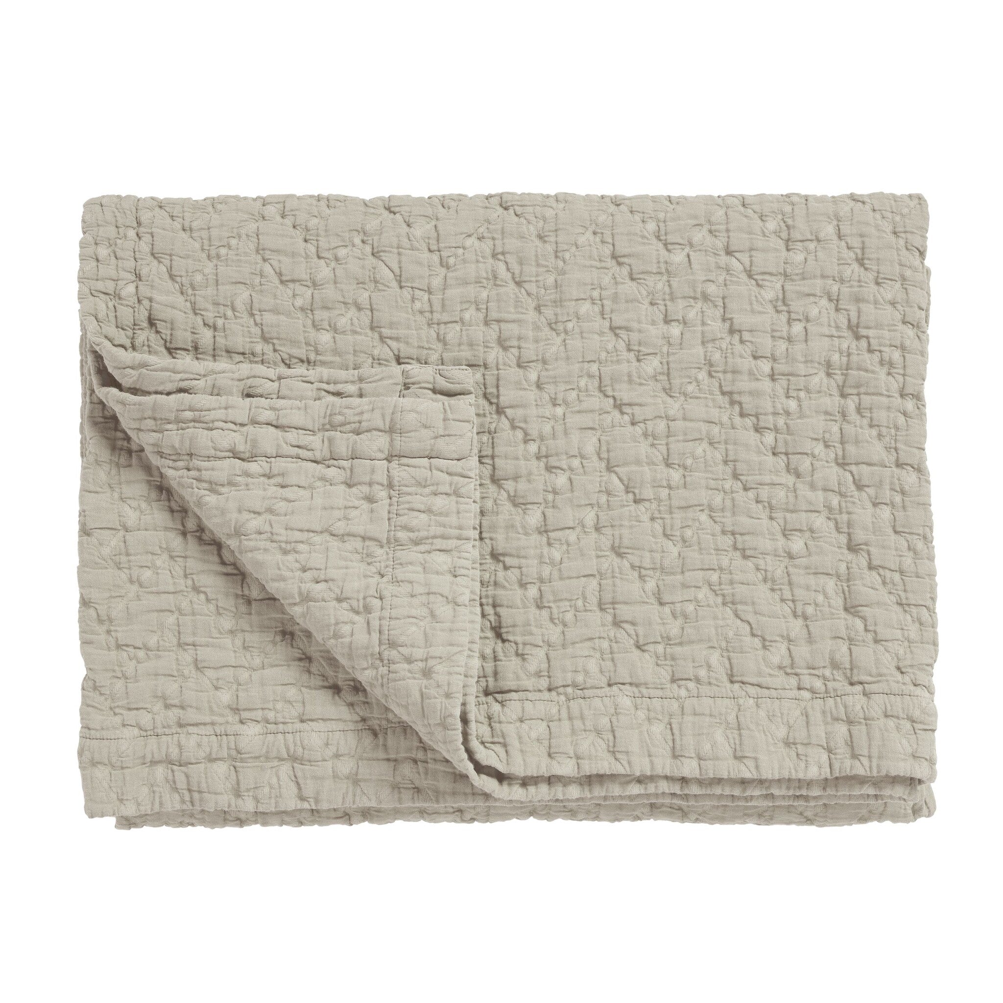 Pure Sprei Stone   180 x 260 cm   Grijs   Beige   Katoen