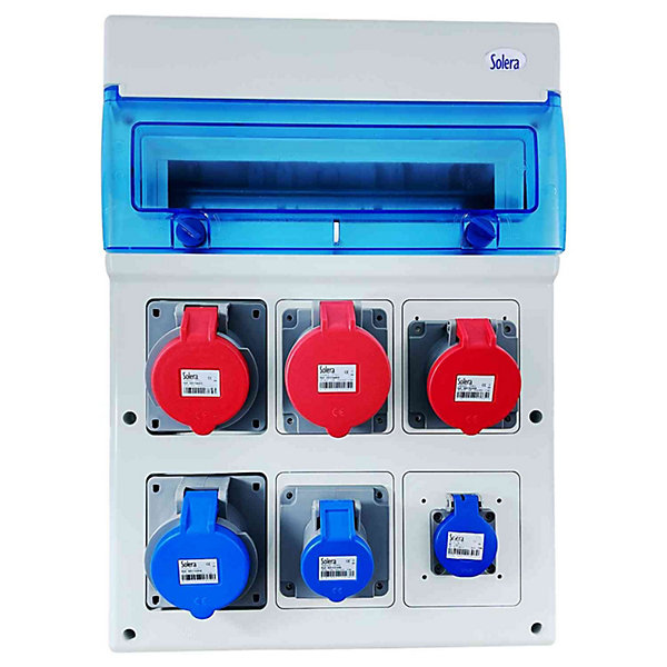 1316v6 Coffret étanche Ip65 Pour 6 Prises électriques à Composer - 16 Modules - Solera Indubox