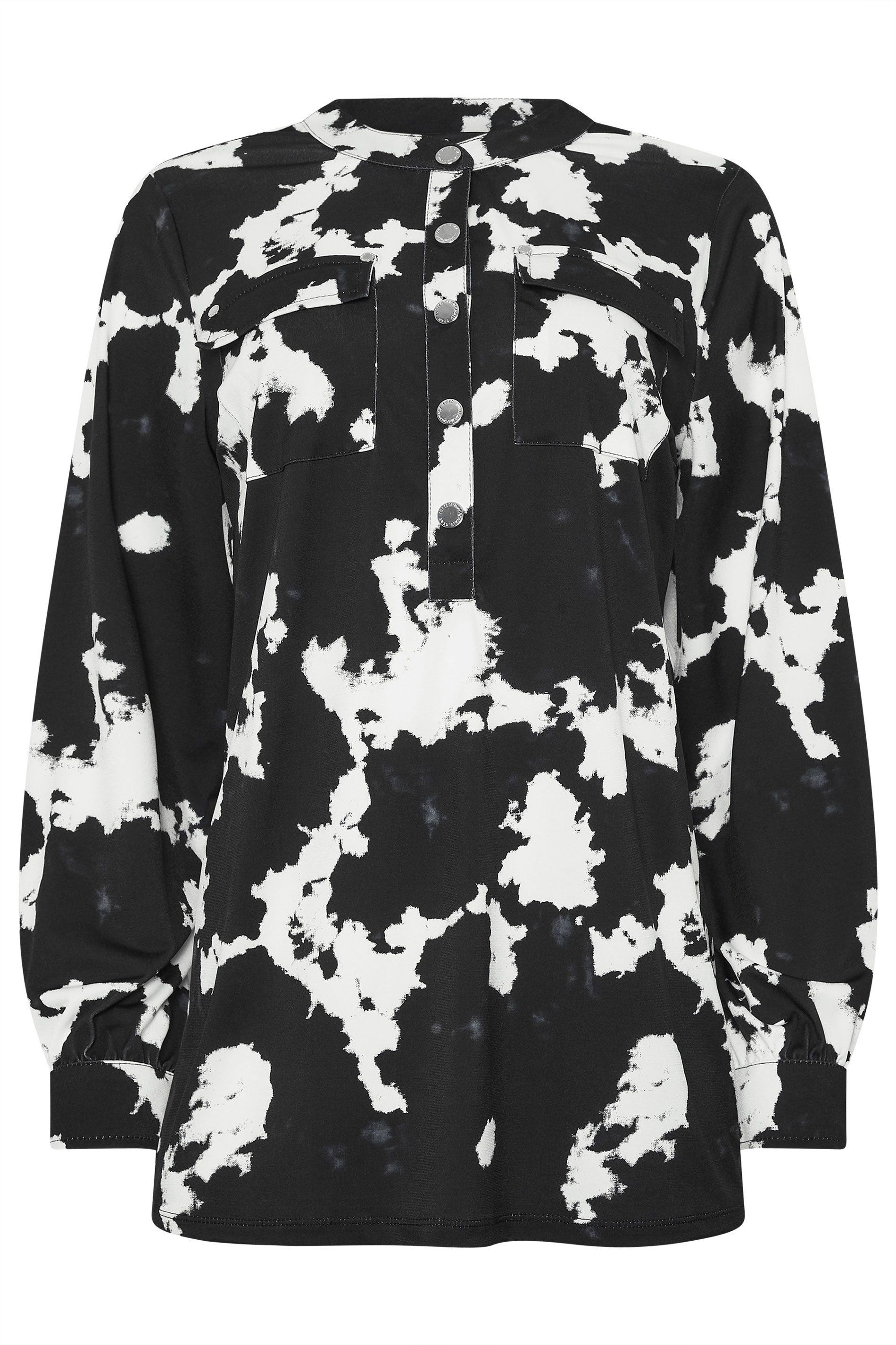 Star by Julien Macdonald Abstract Print Military Button Shirt
