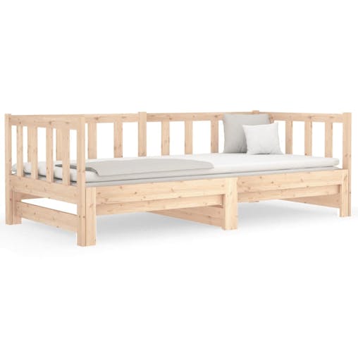 NNEVL Pull-out Day Bed 2x(92x187) cm Solid Wood Pine